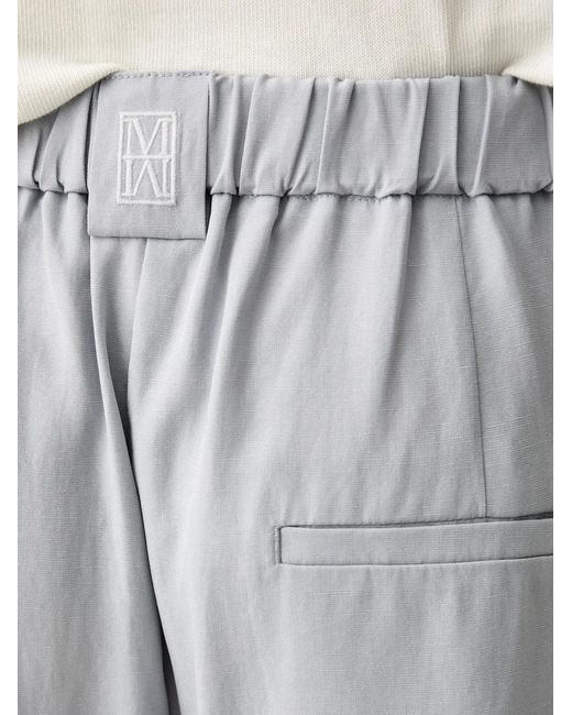 Marc O' Polo Gray Wide-Leg Elasticated Palazzo Pants