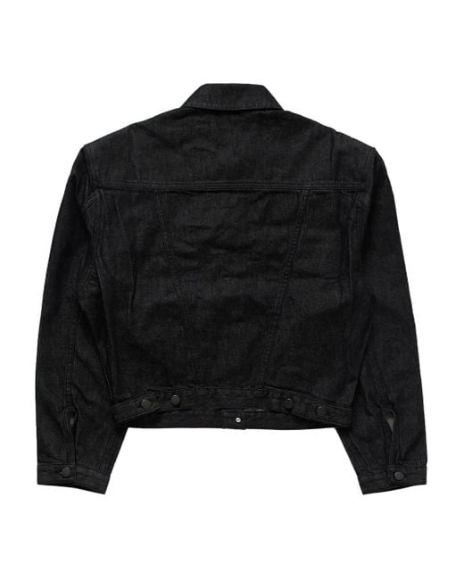 Entire studios Black Shrunken Denim Jacket for men