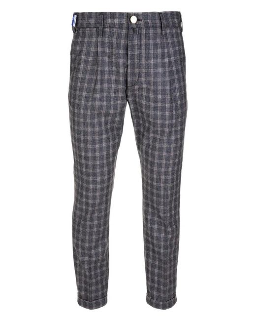 Jacob Cohen Gray Checked Trousers for men