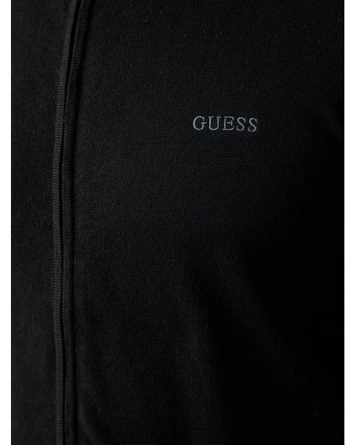 Guess Black Zip-Up Cardigan for men