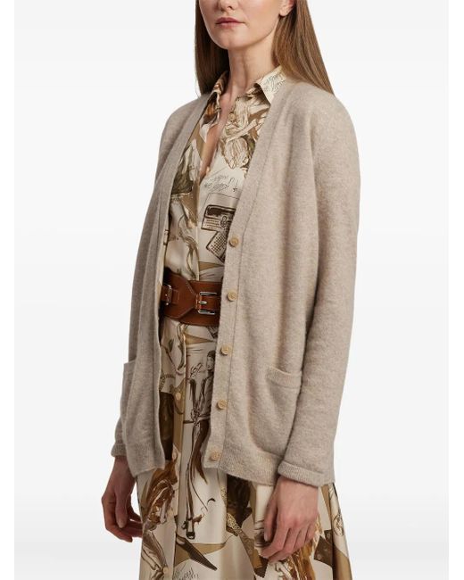 Ralph Lauren Natural Button-Up Cardigan