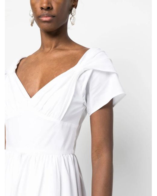 Vivetta White Flared Mid-Length Dress