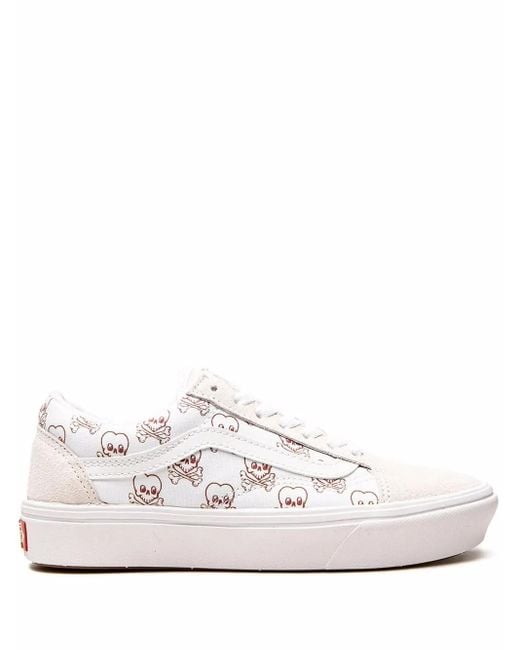 Vans White Comfycush Old Skool "Cold Hearted" Sneakers