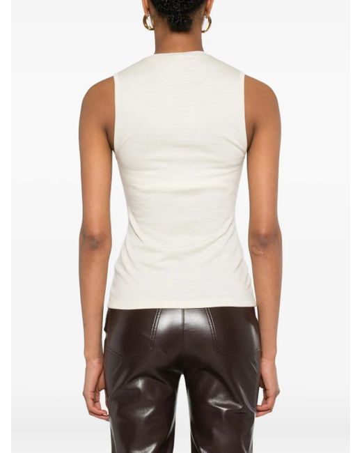 Nanushka Mouwloze Top in het Natural