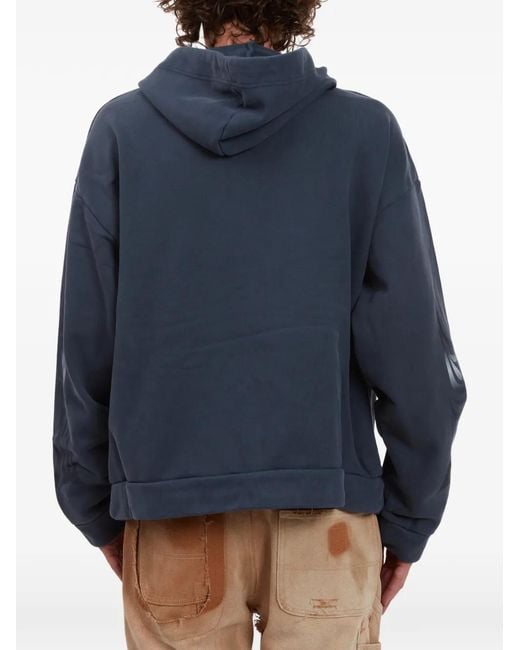 Who Decides War Blue Graphic Zip Hoodie