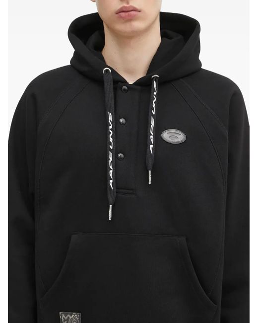 Aape By A Bathing Ape Black Moonface Logo Hoodie for men