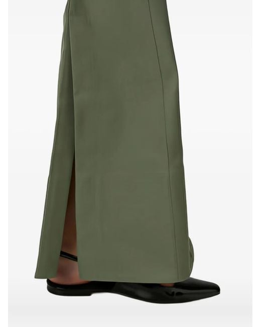 Nackiyé Green Mick Split-Hem Flared Trousers