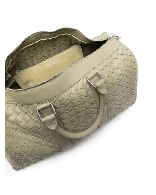 Bottega Veneta Gray Medium Intrecciato Duffle Bag for men