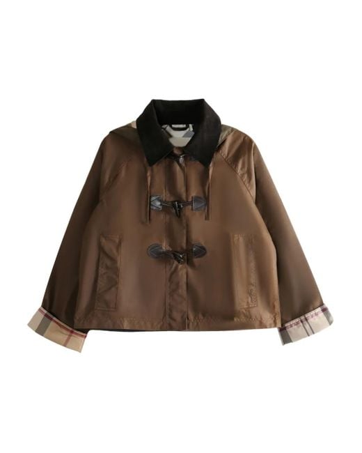 Barbour Brown Corduroy-Collar Jacket