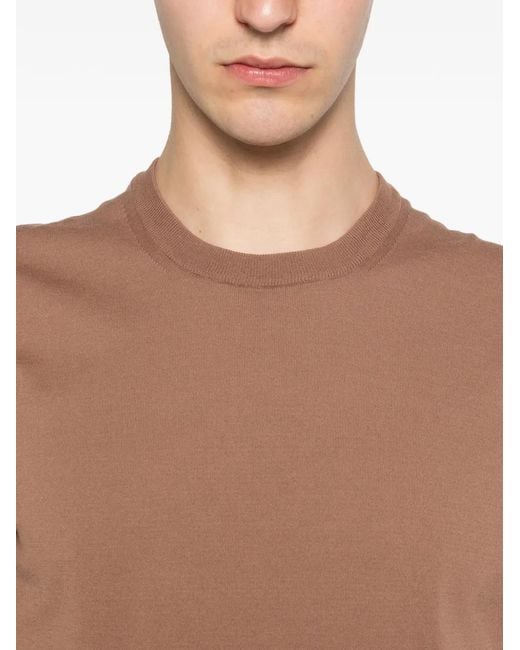 Tagliatore Brown Pull À Col Rond for men