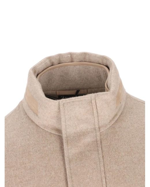 メンズ Zegna ハイネック カシミアジャケット Natural