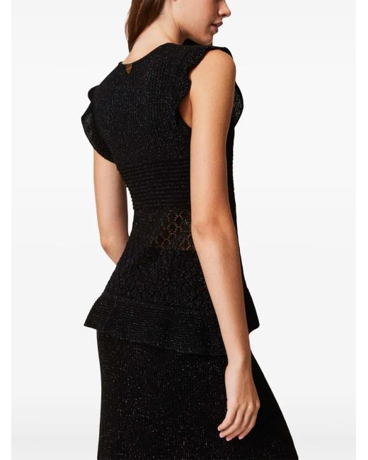 Twinset Black Knitted Top