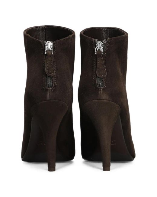 Chantal Black Pointed-Toe Suede Ankle Boots