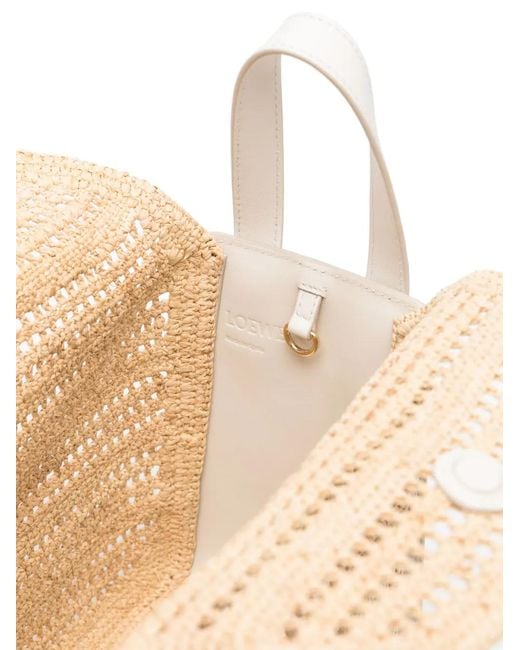 Loewe White Compact Hammock Tote Bag