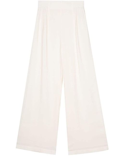 Gentry Portofino White Wide-leg Trousers