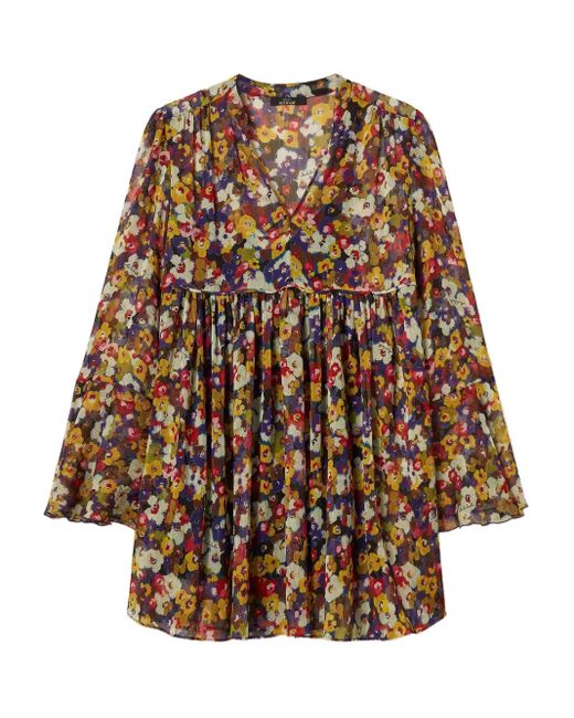 Twinset Brown Floral-Print Dress