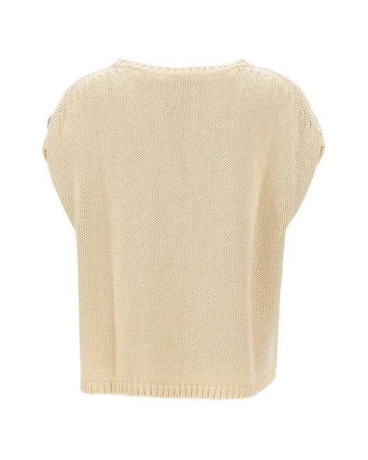 Kangra White Sequin-Embellished Patchwork Sweater