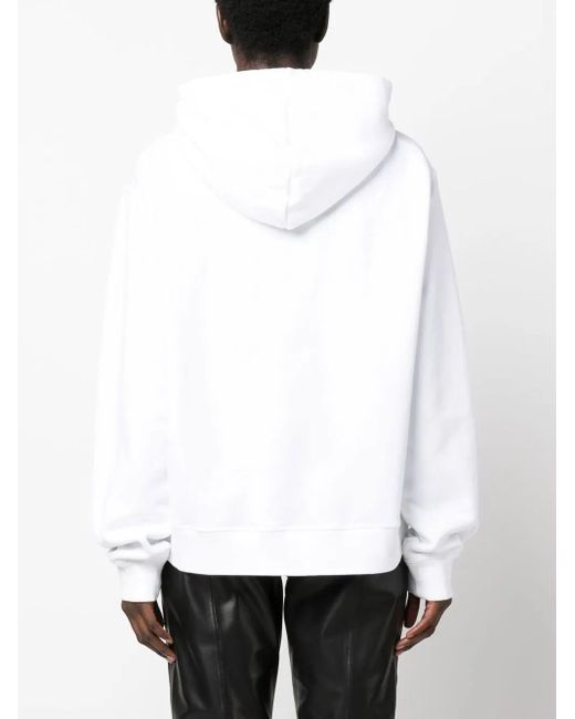 DSquared² White Icon Logo-Print Hoodie
