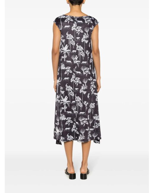 Lygia & Nanny Gestrikte Midi-Jurk in het Black