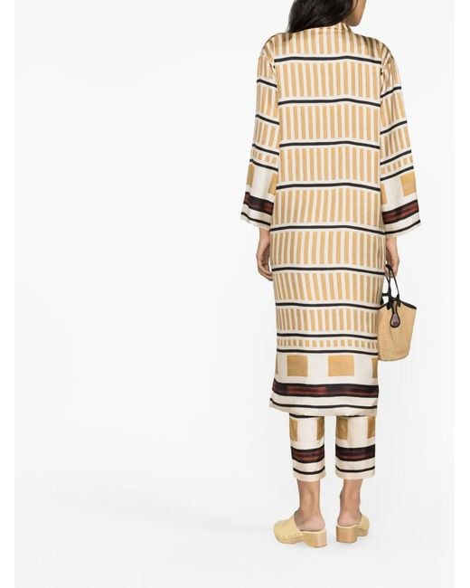 Lorena Antoniazzi Natural Abstract-Print Kaftan Dress