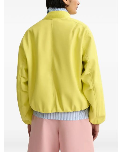 Essentiel Antwerp Yellow Pocket-Sleeve Bomber Jacket