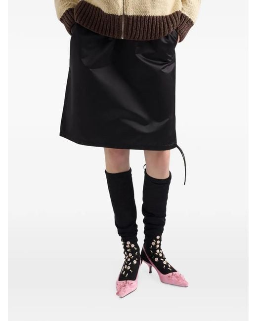 Prada Black Satin Skirt
