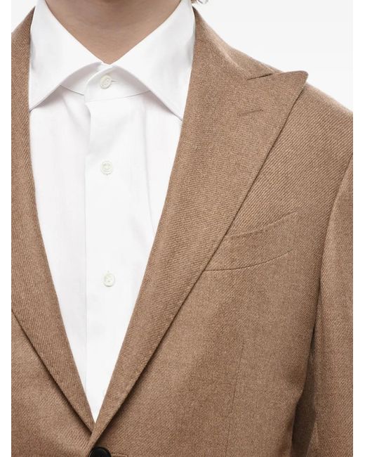 Corneliani Natural Peak-Lapel Blazer for men