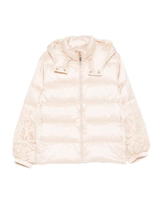 Twinset Natural Hooded Puffer Jacket