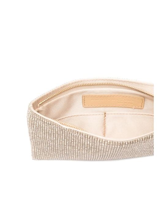 Benedetta Bruzziches Gray Your Best Friend La Petite Embellished Chain Clutch Bag
