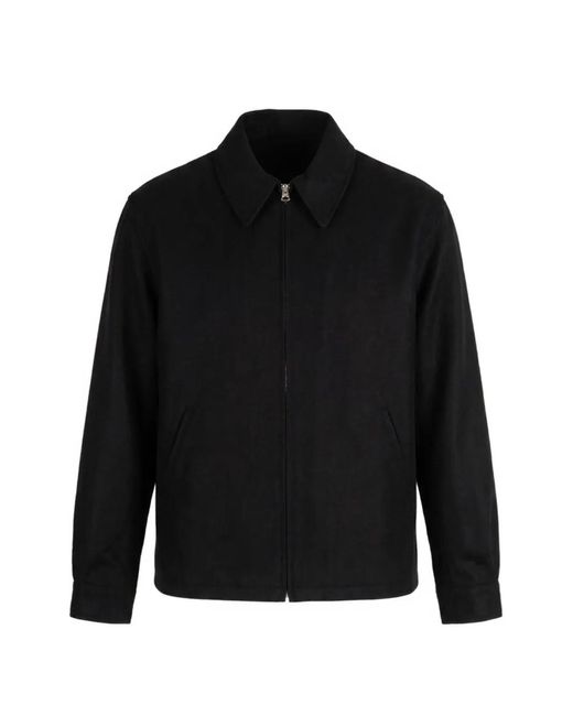 Kaptain Sunshine Black Zip-Up Shirt Jacket for men