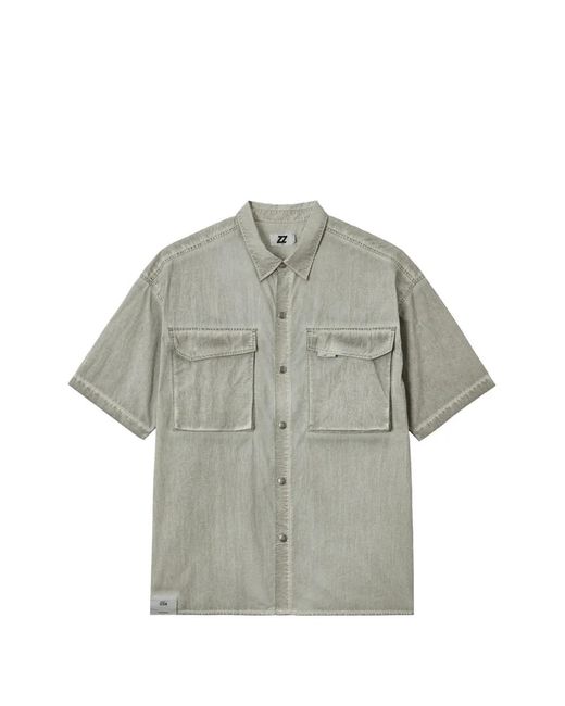Izzue Gray Chemise À Manches Courtes for men
