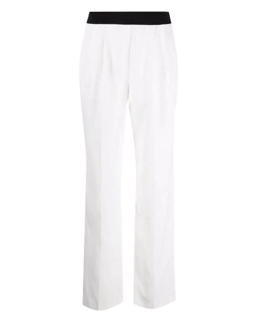 Loulou de Saison White Takaroa Elastic-Waist Trousers