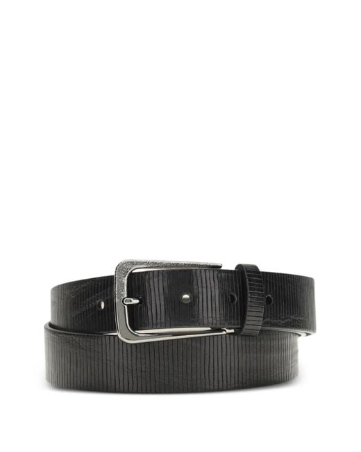 Brunello Cucinelli Black Grained Leather Belt