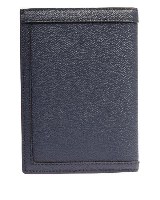 Lancel Blue Compact Leather Wallet for men