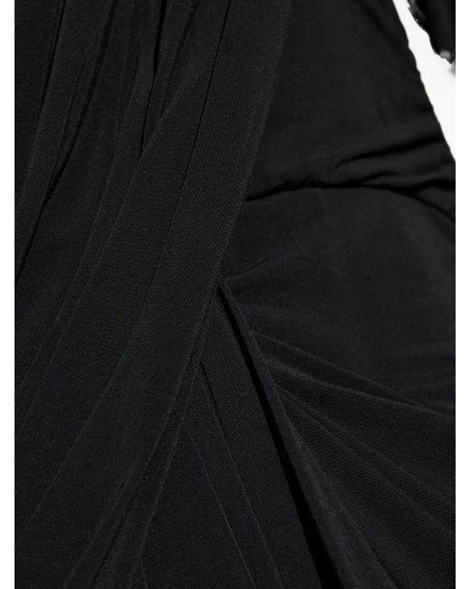 Robe Drapée À Épaulettes Isabel Marant en coloris Black