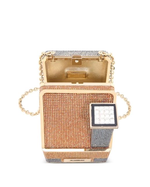 Judith Leiber White Image Mary Crystal-Embellished Camera-Shaped Clutch Bag