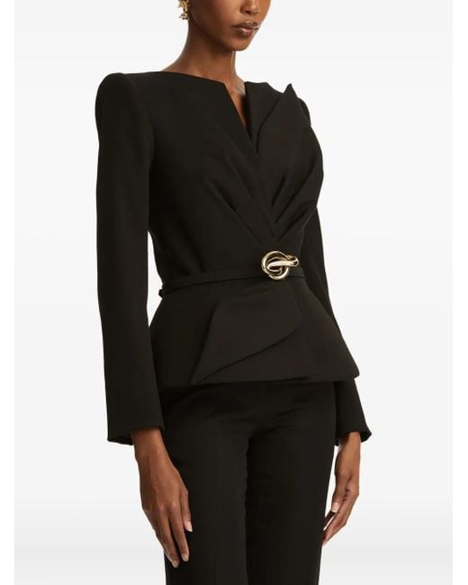 Oscar de la Renta Black Wool Jacket