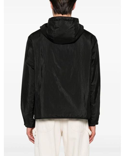 Jil Sander Black Padded Hooded Jacket for men