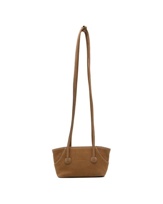 MARGE SHERWOOD White Topstitch Shopper Shoulder Bag