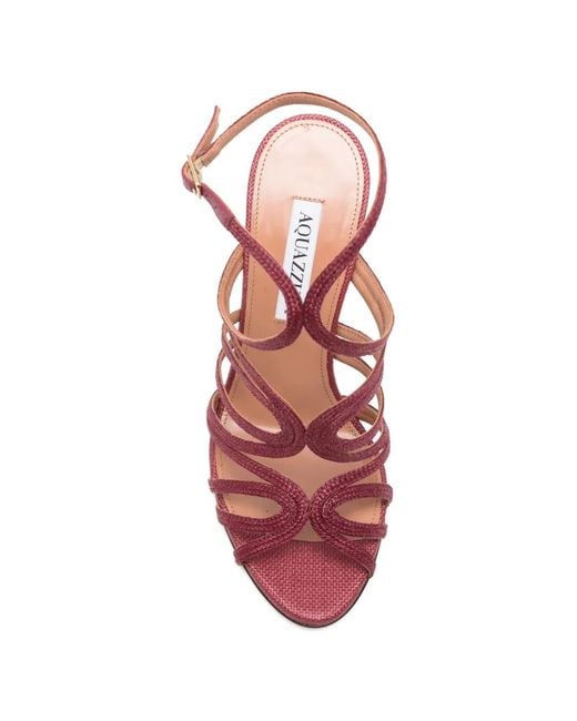 Aquazzura Pink Strappy Stiletto Sandals