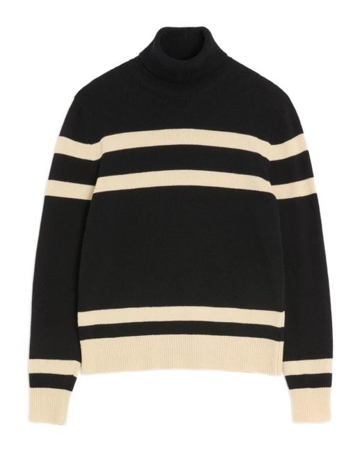 Valentino Garavani Black Vlogo High-Neck Embroidered Sweater for men