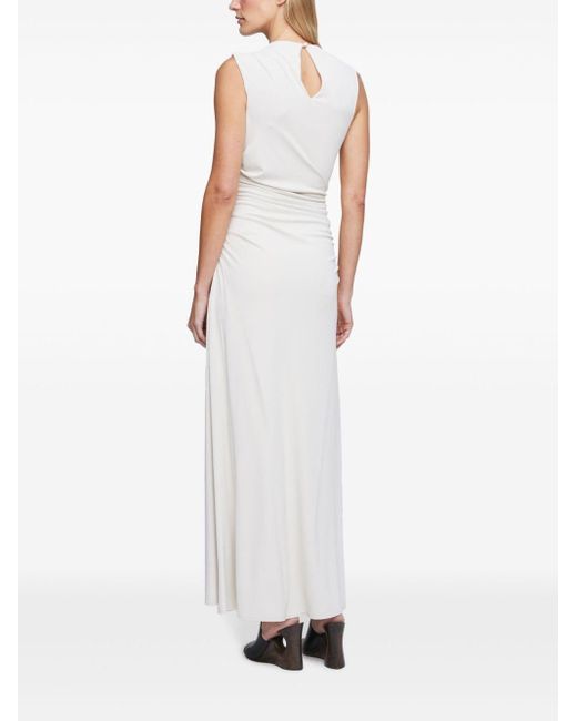 Anna Quan White Juniper A-line Jersey Maxi Dress