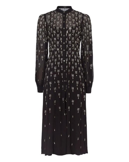 Temperley London Black Gallantry Puff-Sleeve Gown