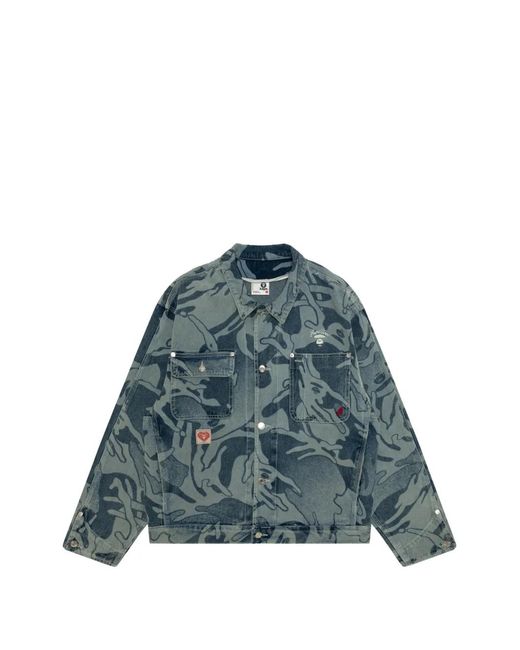 Aape By A Bathing Ape Blue Hooded Jacket for men