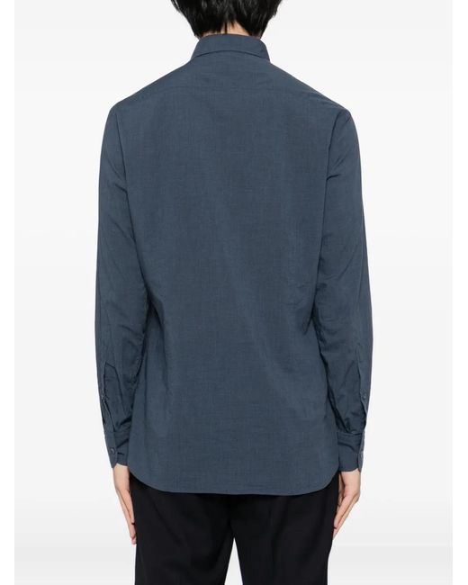 Lardini Blue Cotton Shirt for men
