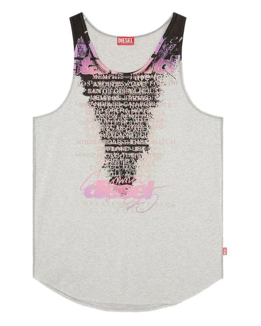 DIESEL Gray Remaster Capsule T-Shan Tank Top