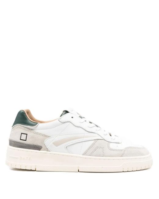 メンズ Date レザースニーカー White