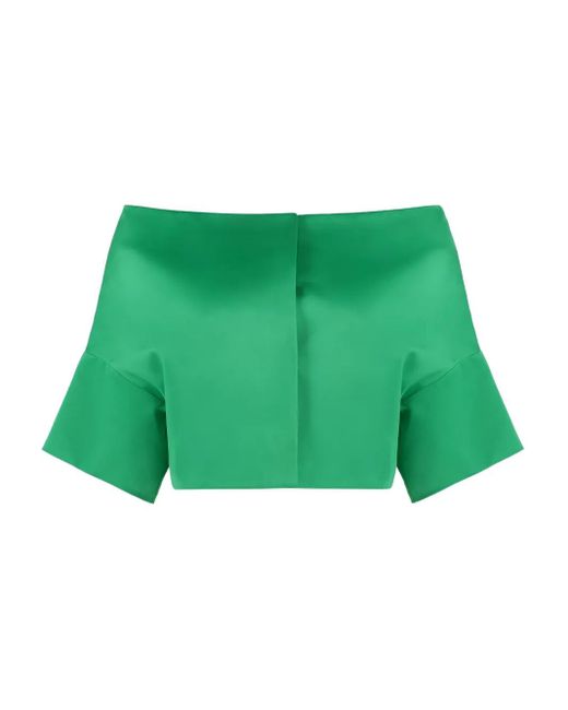 P.A.R.O.S.H. Green Off-Shoulder Bolero Jacket