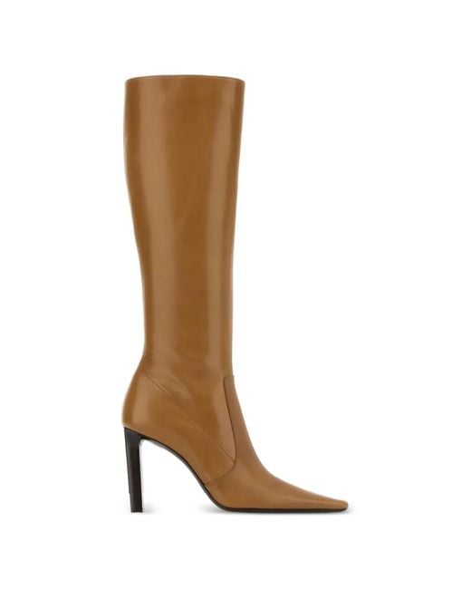 Saint Laurent Brown Jerome Leather Boots