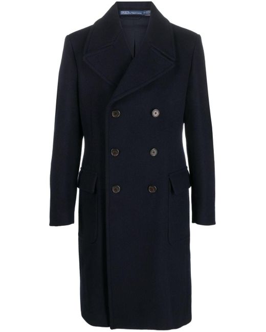 Polo Ralph Lauren Blue Double-breasted Coat for men
